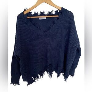 Nina Kendosa Oversize Sweater l Boho Fringe Sweater (PARIS) 0774